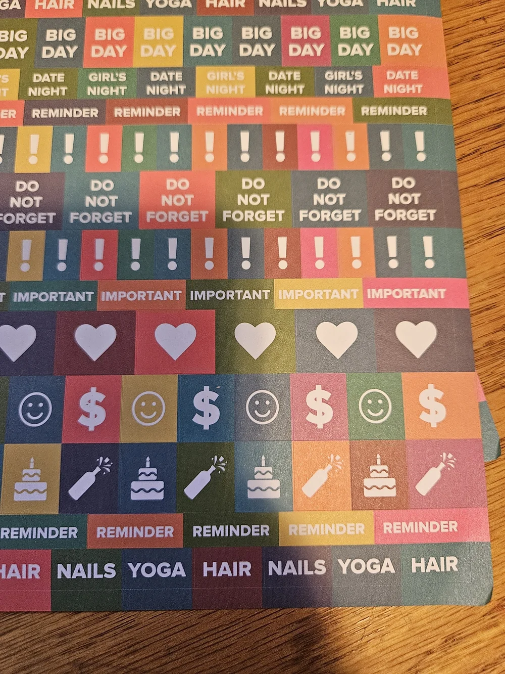 Colorful Planner Sticker Sheet Set - Multicolor